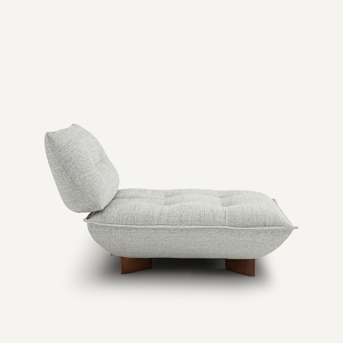 Chauffeuse modulable en toile jaspée, Kaori gris/blanc, AM.PM