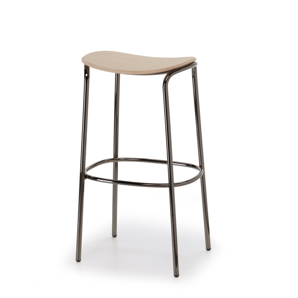 Tabouret design en métal, TRICK noir, SCAB DESIGN