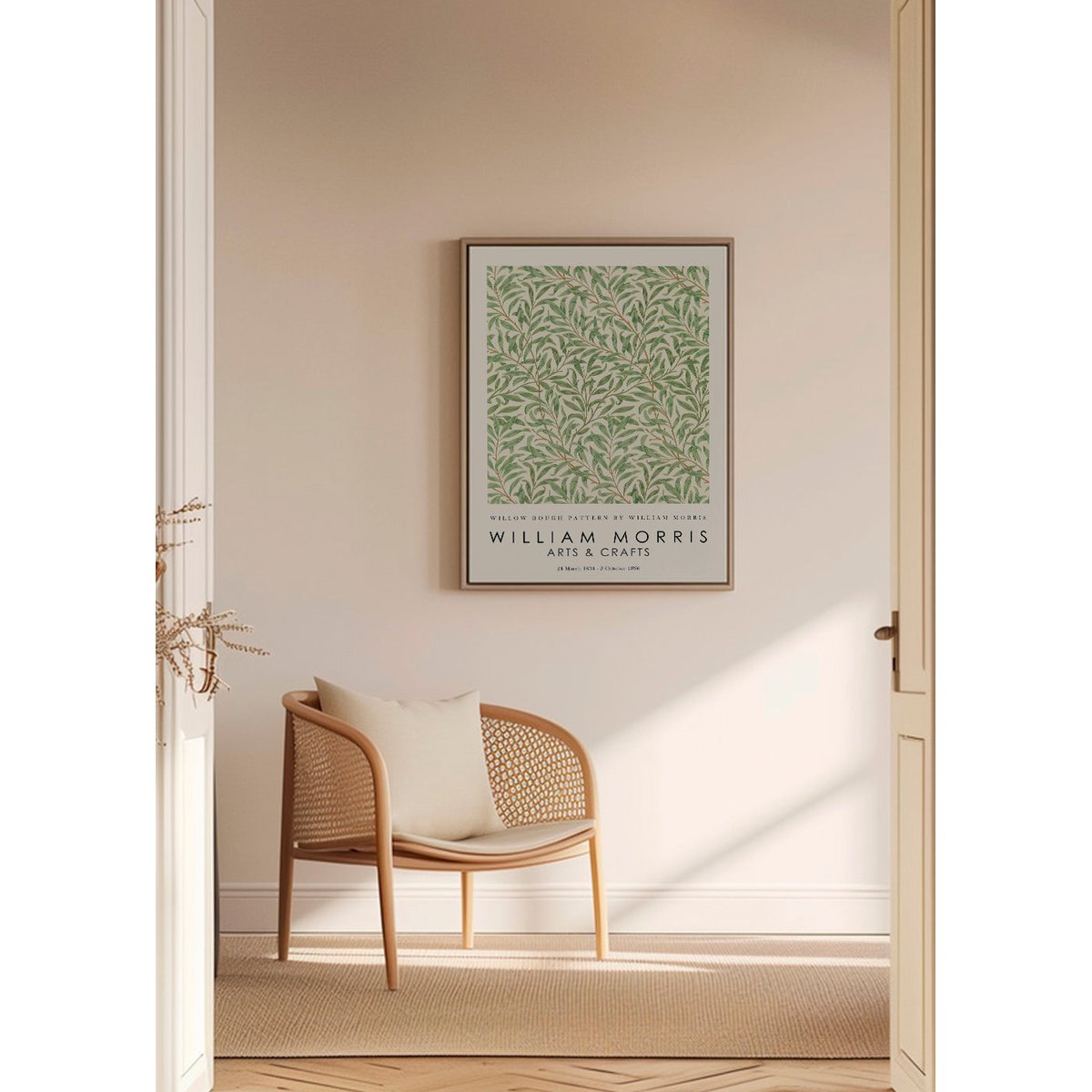 Toile avec cadre en bois, 50 x 70 cm bleu, AUTRE TON