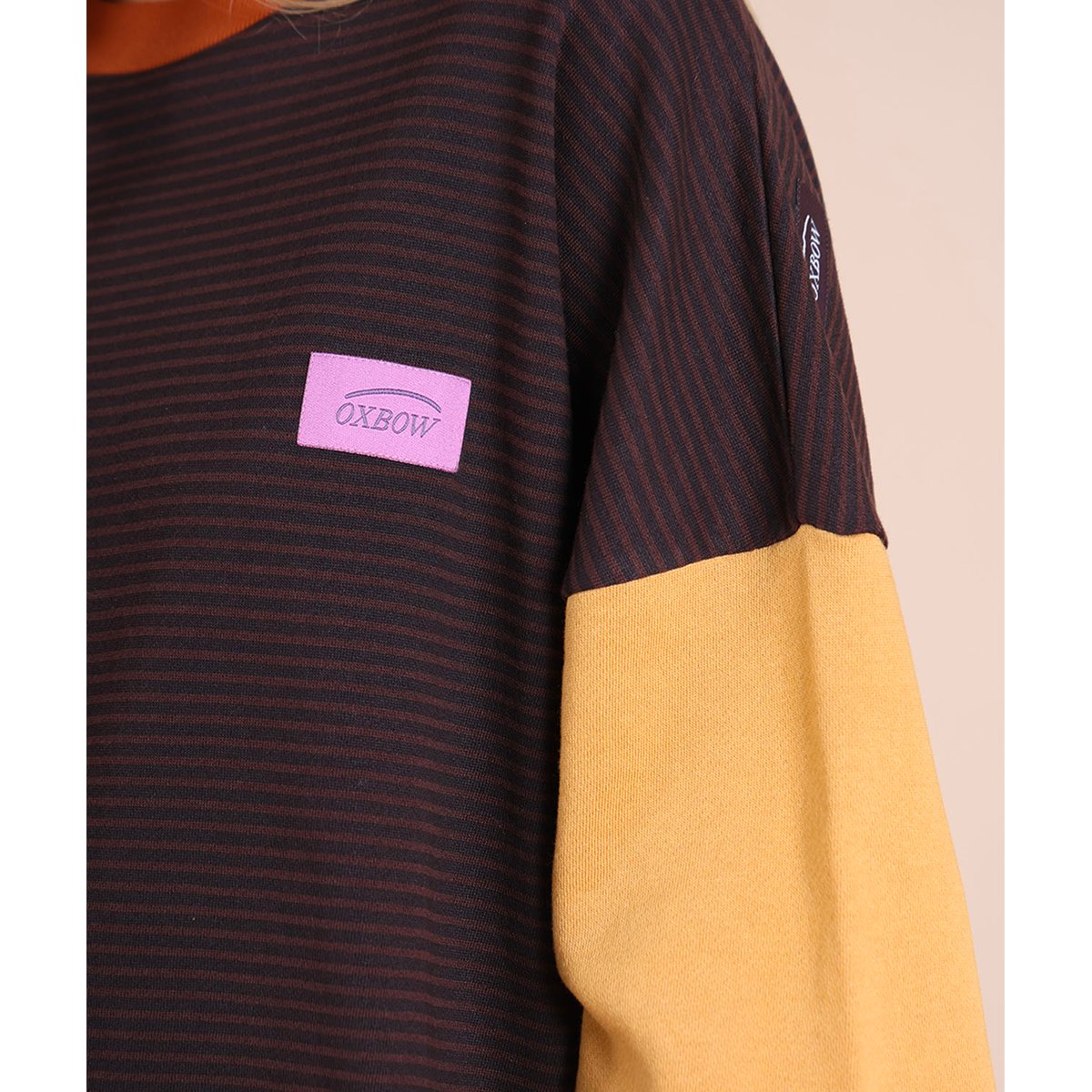 Sweatshirt rayé manches contrastée STEVE multicolore, OXBOW
