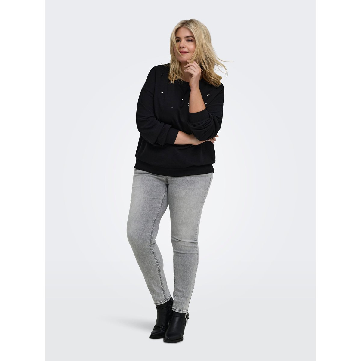 Jean Skinny grey denim, ONLY CARMAKOMA