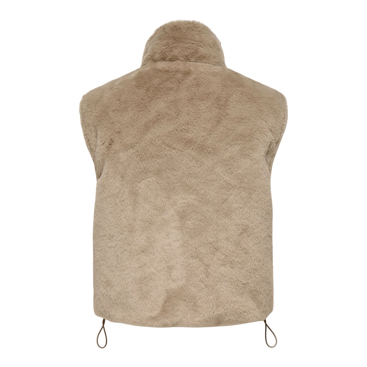 Doudoune sans manches en tissu duveteux silver mink, ONLY