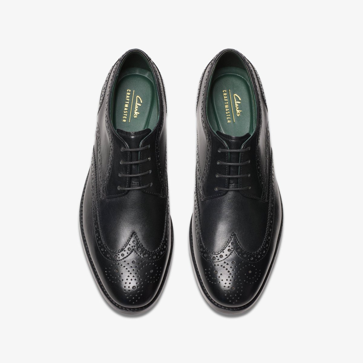 Derbies richelieus Cuir CRAFT JAMES TIP noir, CLARKS
