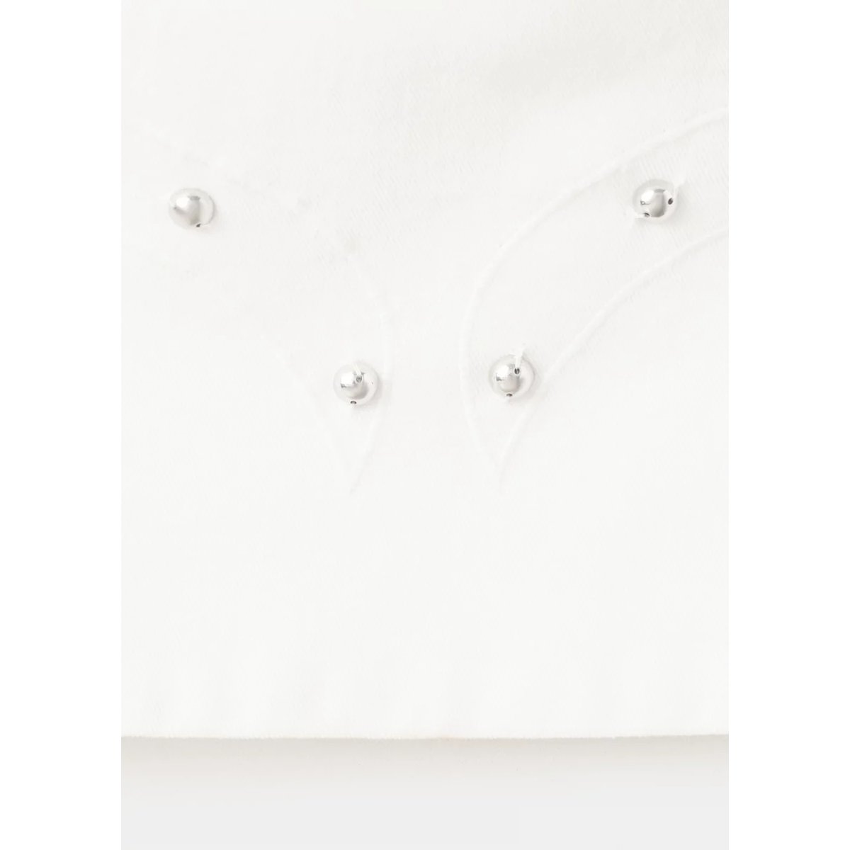 Top bustier avec détail de perles blanc cassé, MANGO TEEN
