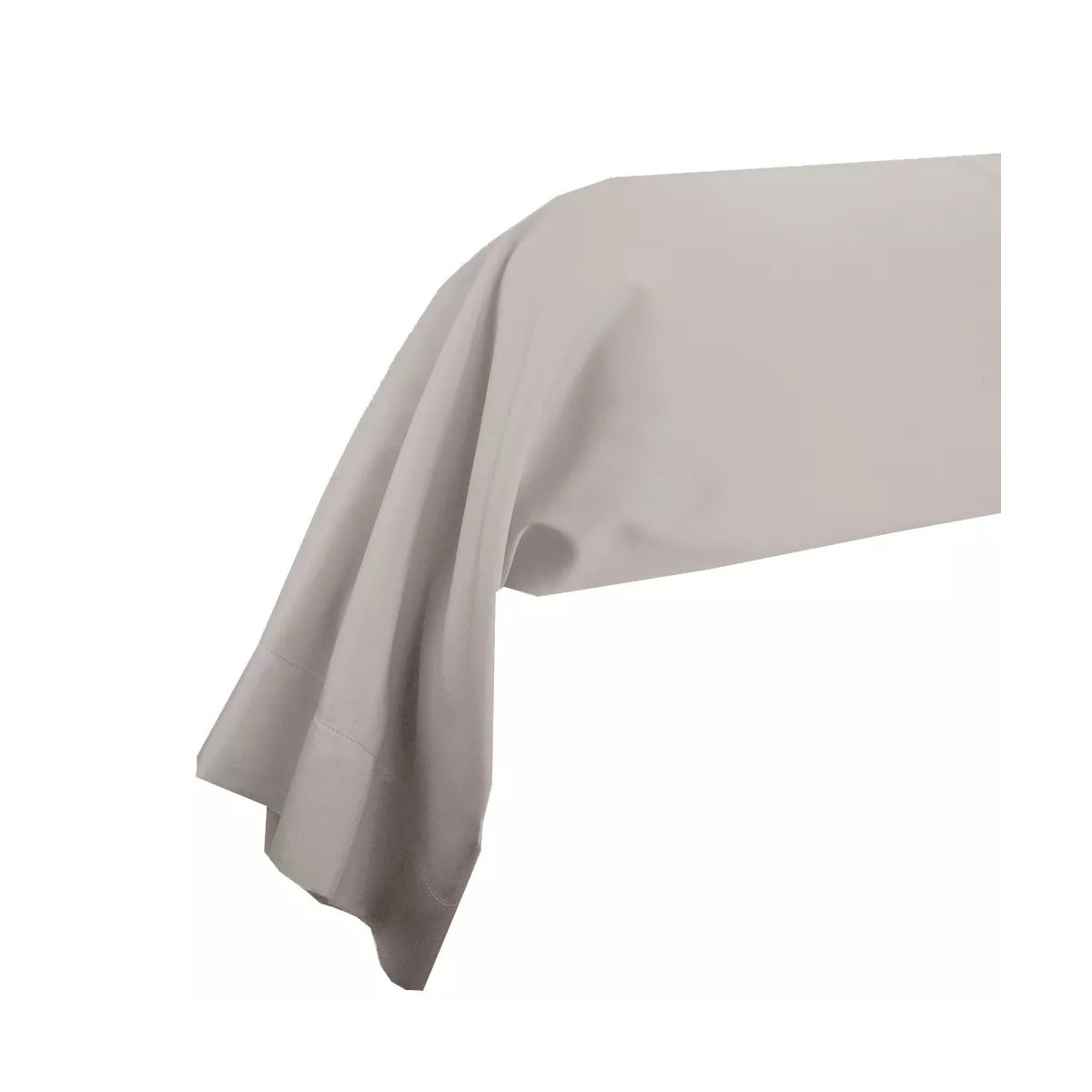 Taie de traversin satin de coton 120 fils AVA UNI taupe, GARNIER-THIEBAUT
