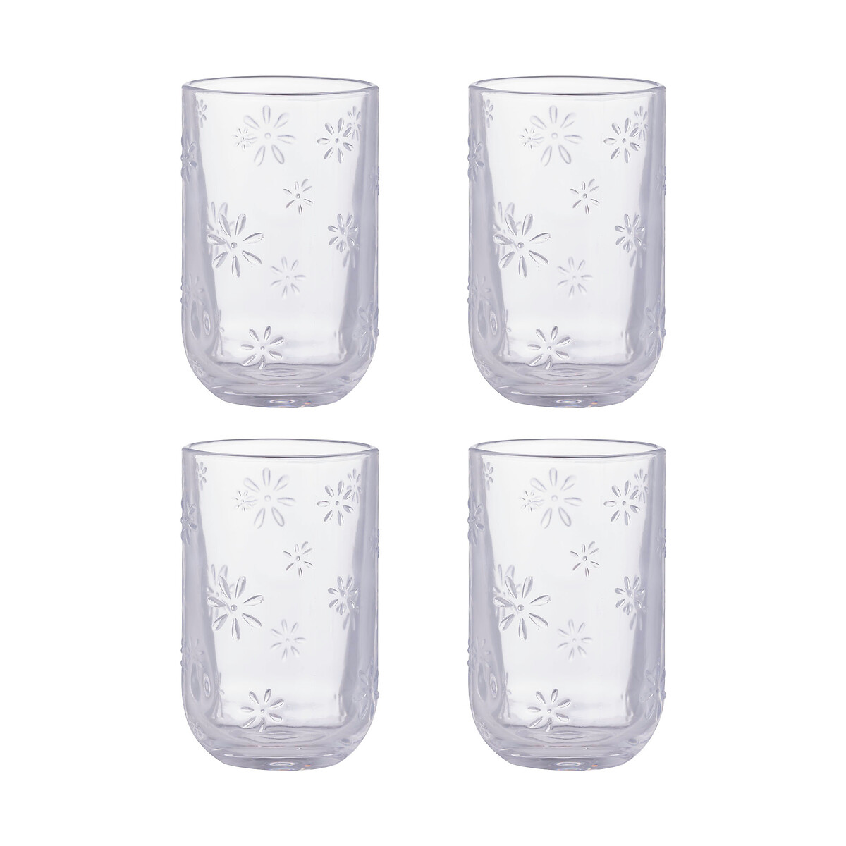 Set of 4 Daisy Hiball Glasses transparent, RAVENHEAD