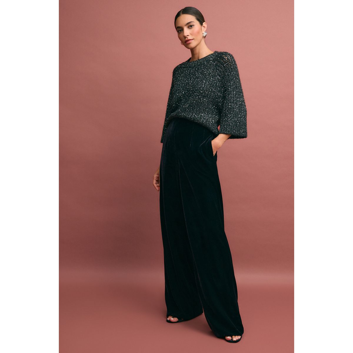 Pantalon large noir, NEXT