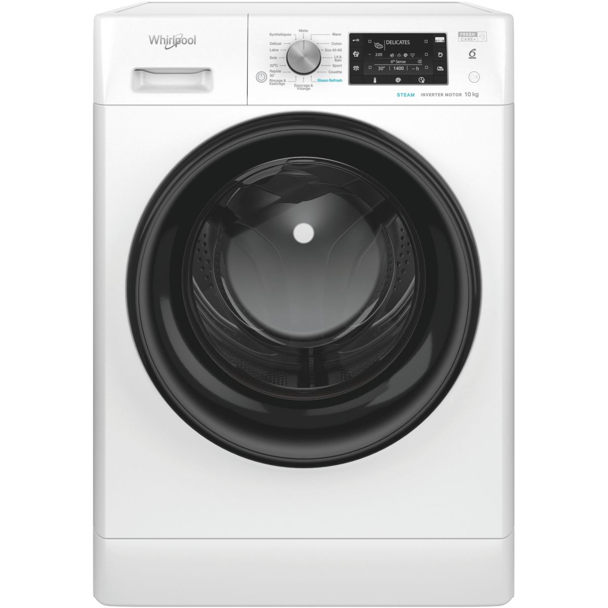 Lave linge hublot FFDB10489BVFR couleur unique, WHIRLPOOL