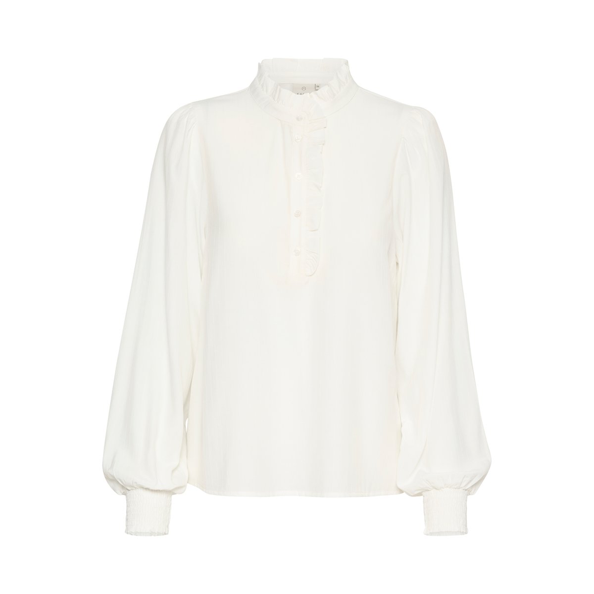 Blouse with long sleeve blanc chalk, KAFFE