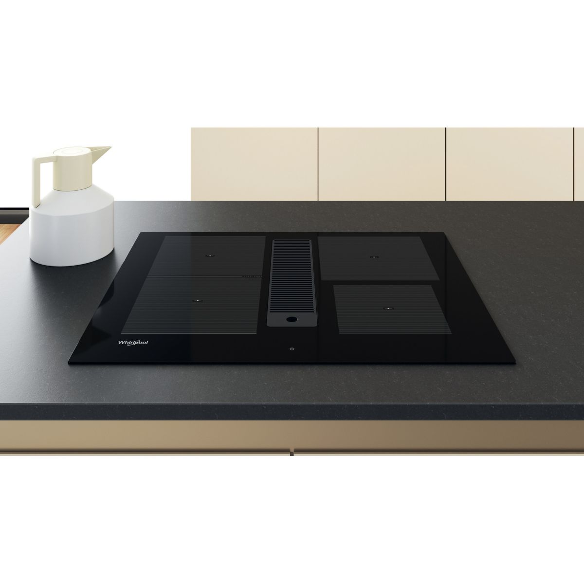 Plaque induction aspirante WVH1065UKIT FlexiCook couleur unique, WHIRLPOOL