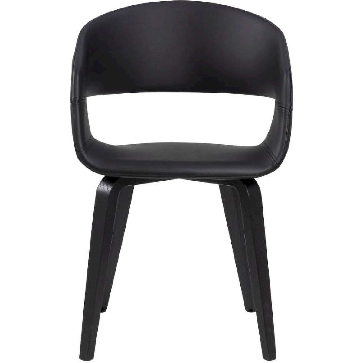 Chaise avec accoudoirs DROKAN noir, RECOLLECTION