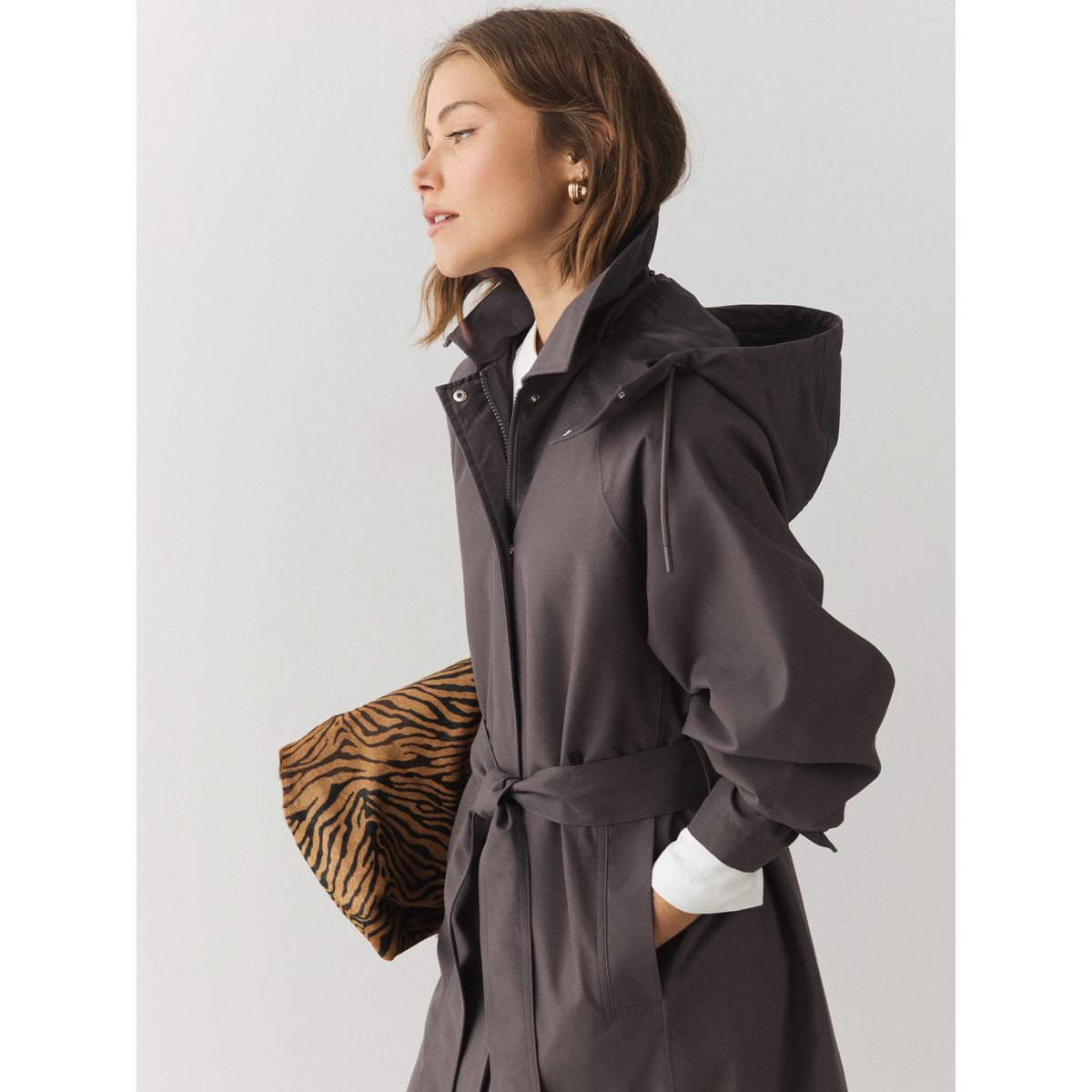Trench imperméable marron moka, NEXT