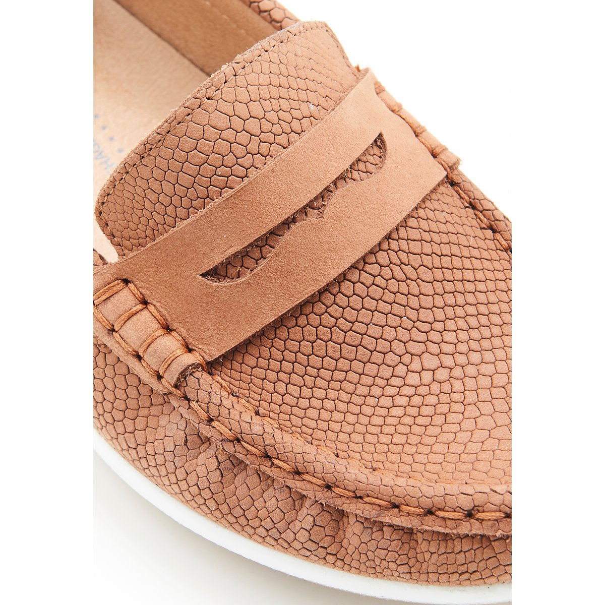Mocassins aspect python Climatyl marron camel, DAMART