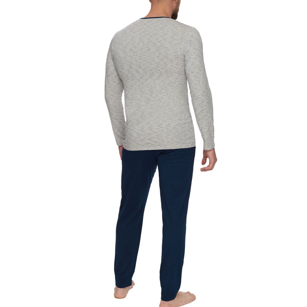 Pyjama pantalon top manches longues Atlas gris, LISCA