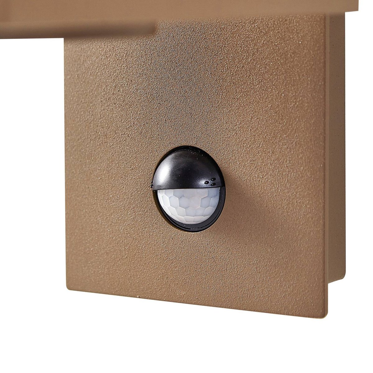 Applique extérieure en aluminium moderne marron, transparent, LUCANDE