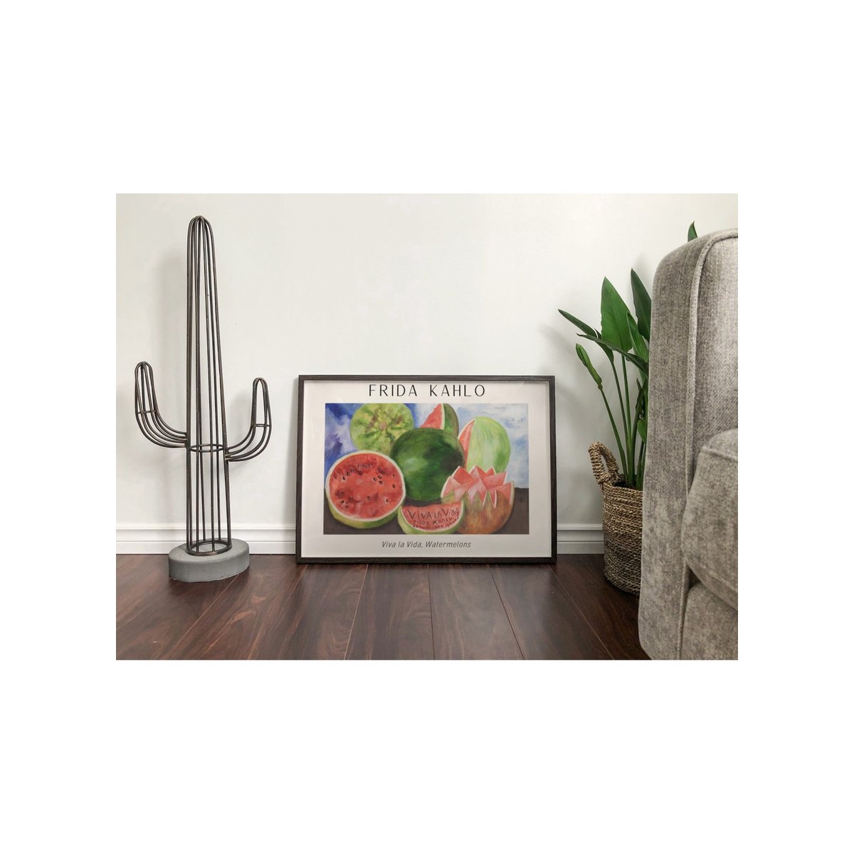 Affiche Frida Kahlo « Viva la Vida, Watermelons » blanc, L'AFFICHERIE