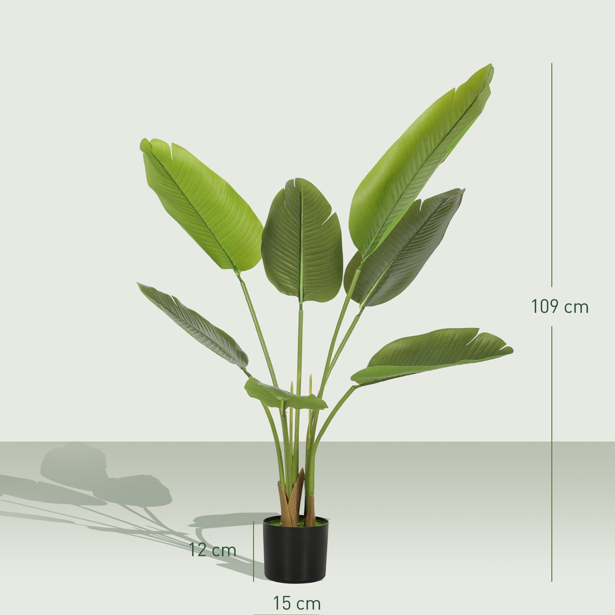 Plantes artificielles Plastique Vert vert, HOMCOM