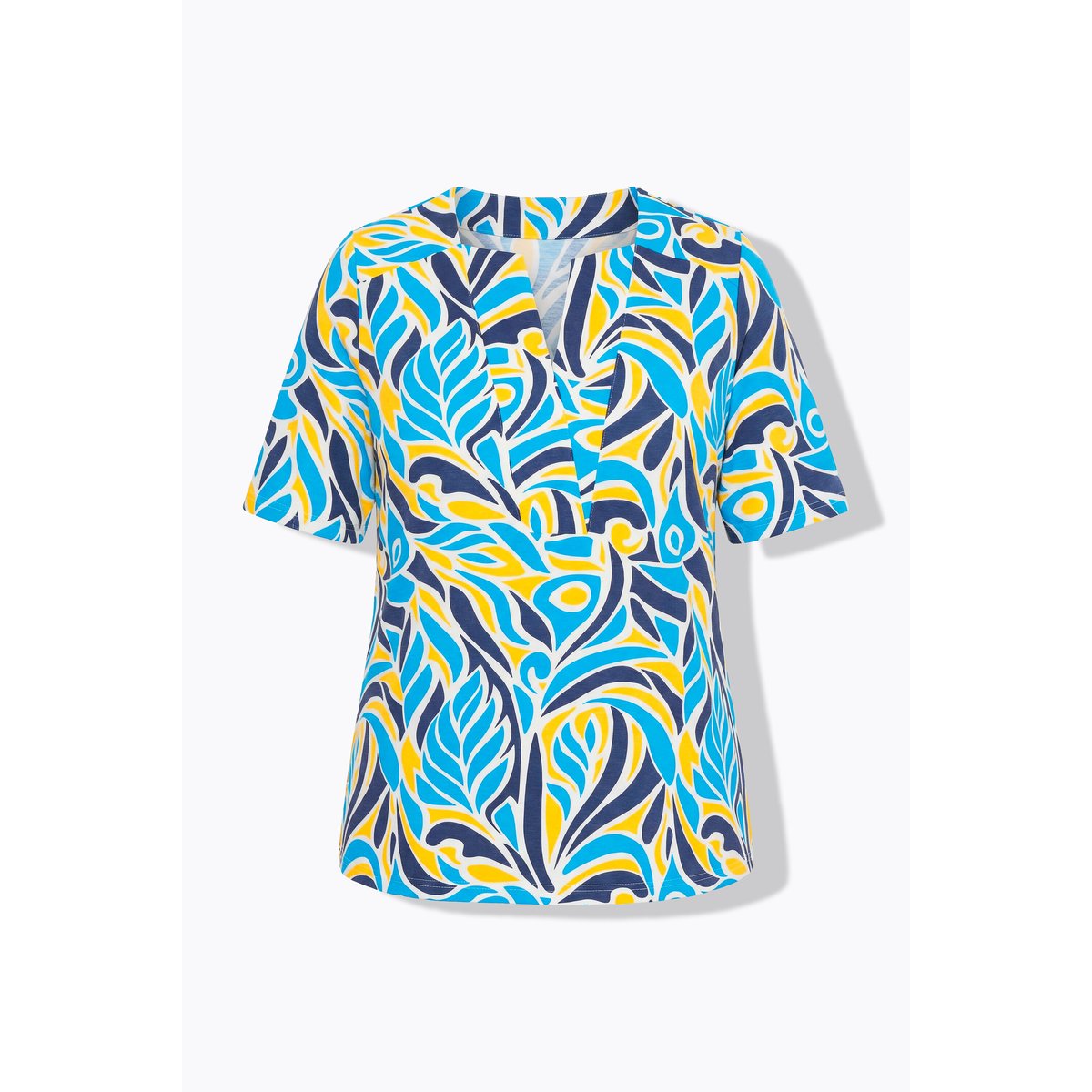 T-shirt esprit tunique aqua turquoise, ULLA POPKEN