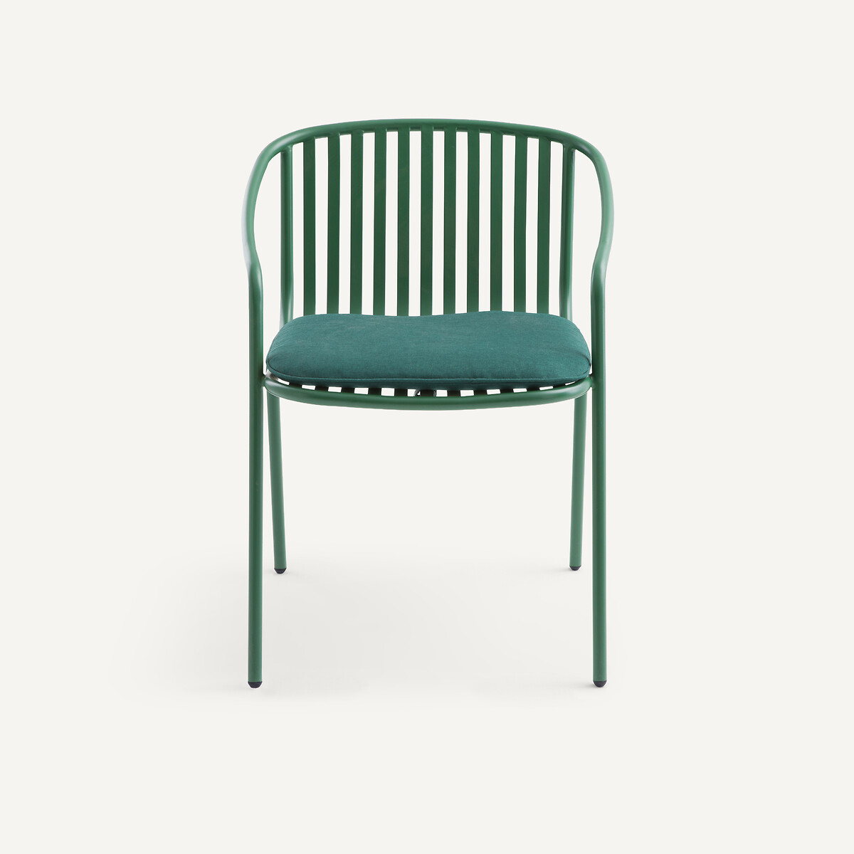 Fauteuil de table de jardin en métal acier, CIARA vert anglais, AM.PM