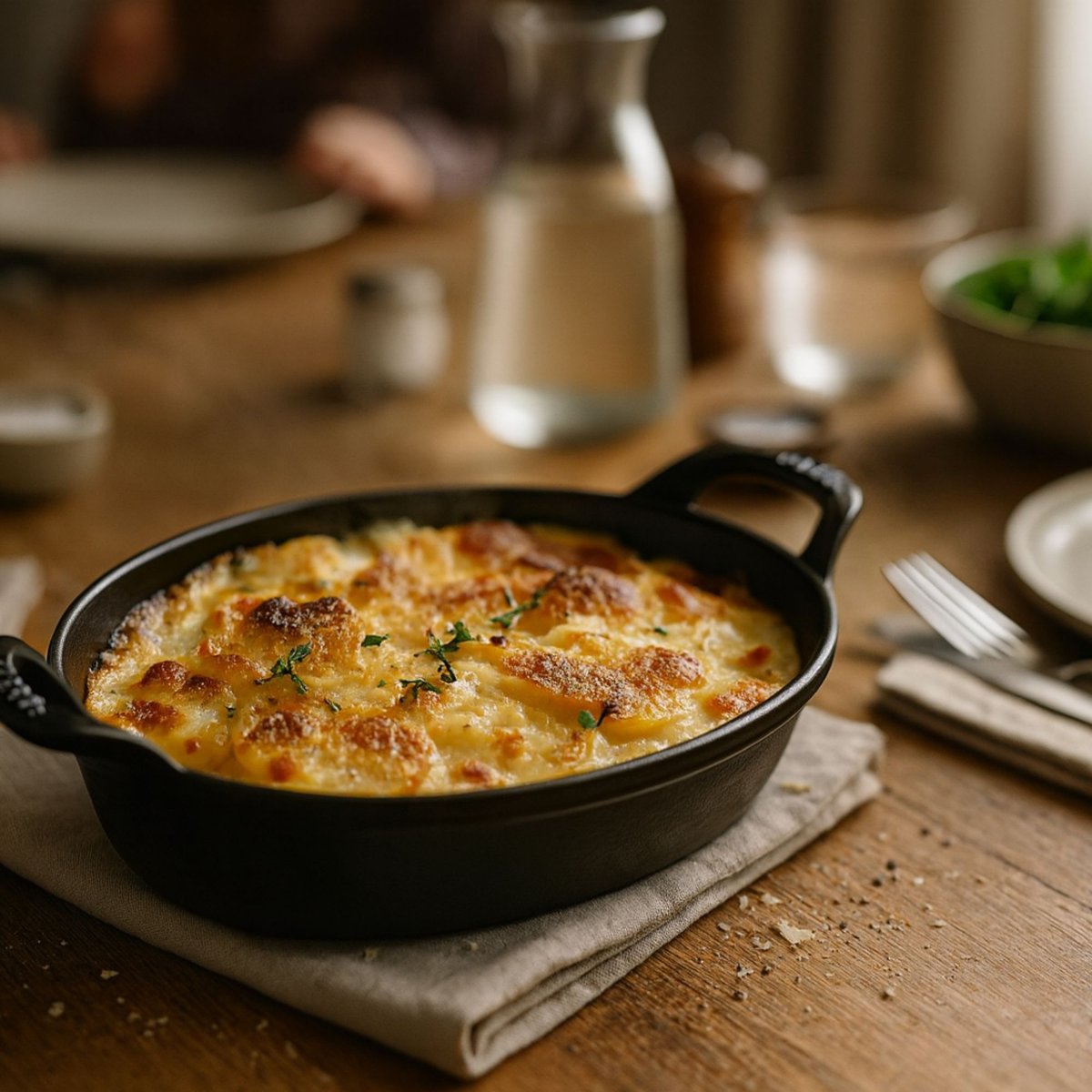 Plat à gratin, Assiette chaude, 24 cm, Noir mat noir mat, STAUB