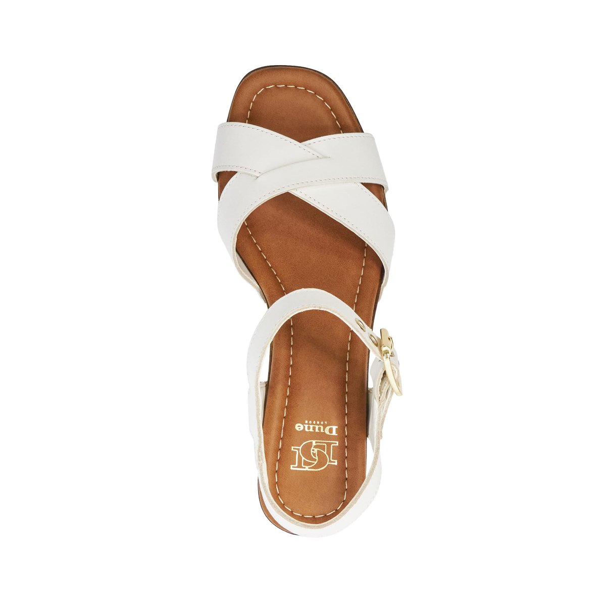 Sabots en cuir à brides croisées - JUDIES white-leather, DUNE LONDON