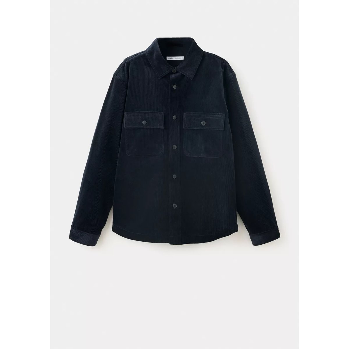Surchemise velours côtelé poches bleu marine, MANGO MAN
