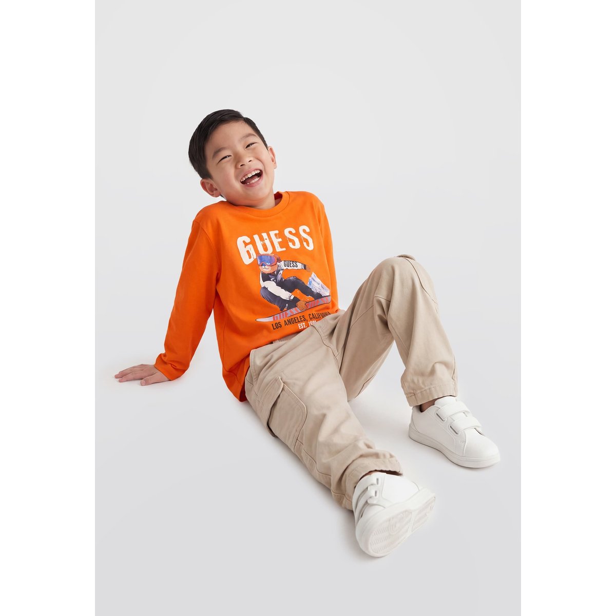 Pantalon Cargo Tissé beige, GUESS KIDS
