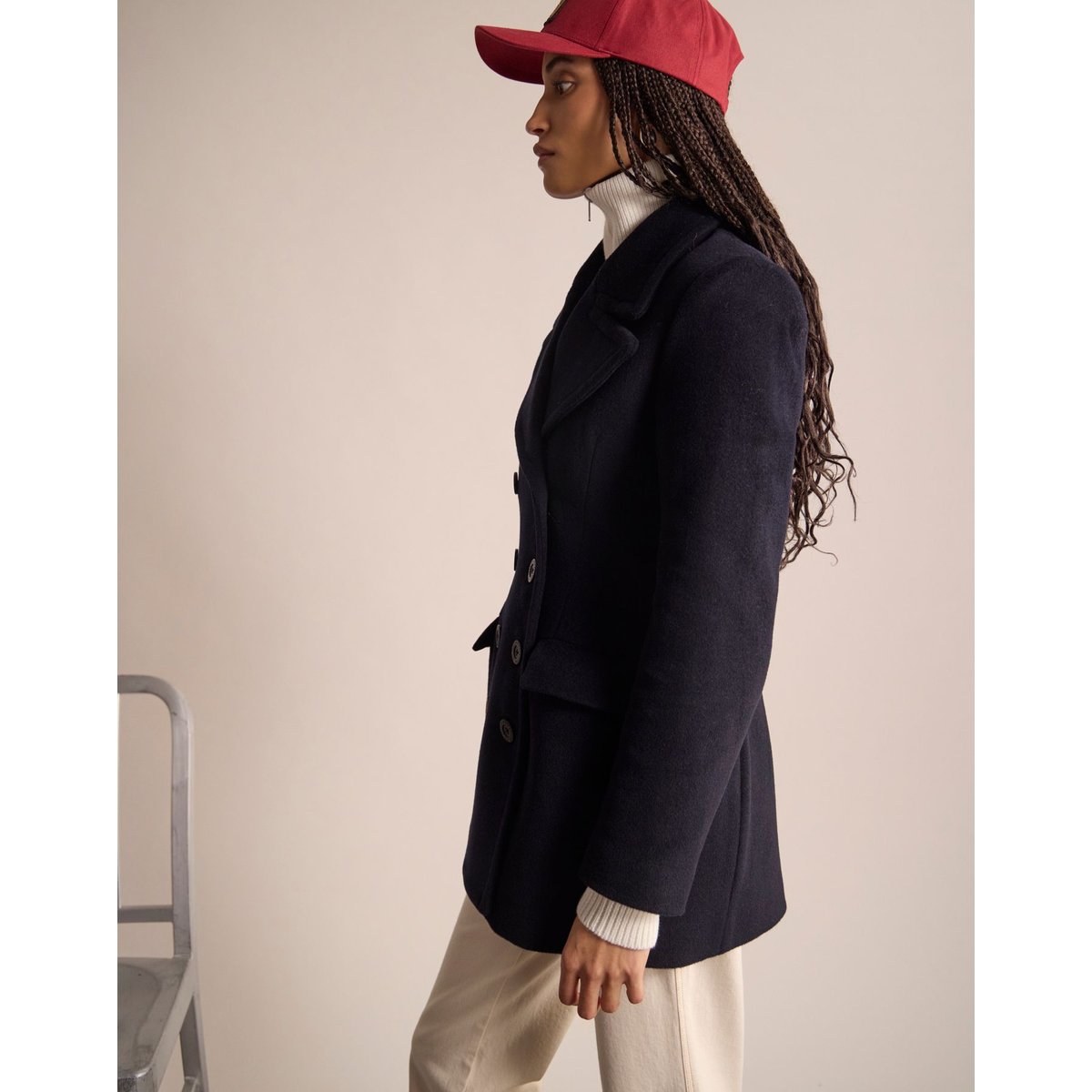 Manteau Teddy bleu marine, INES DE LA FRESSANGE PARIS