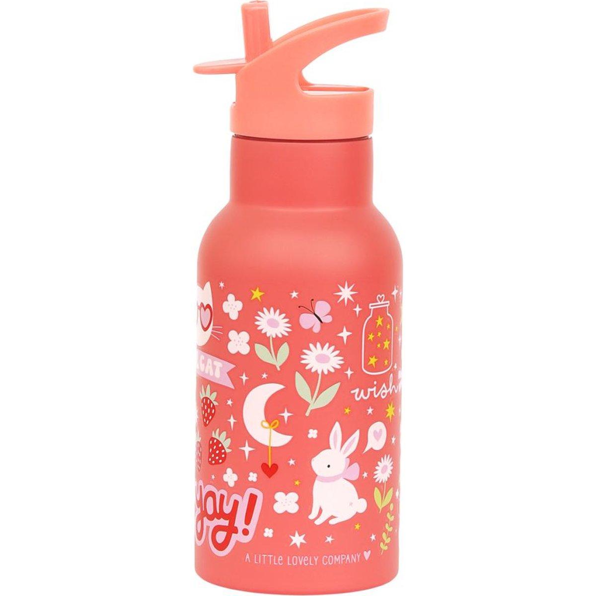 Gourde isotherme FUN rose, blanc, rouge, A LITTLE LOVELY COMPANY