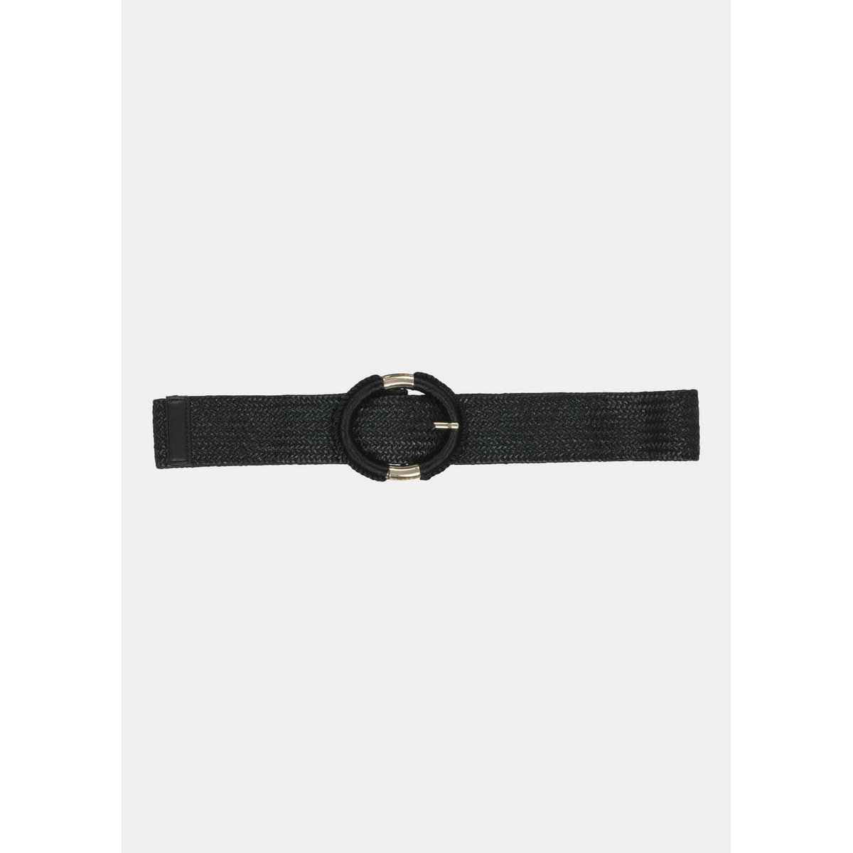 Ceinture large élastiquée boucle ovale noir, LA FEE MARABOUTEE