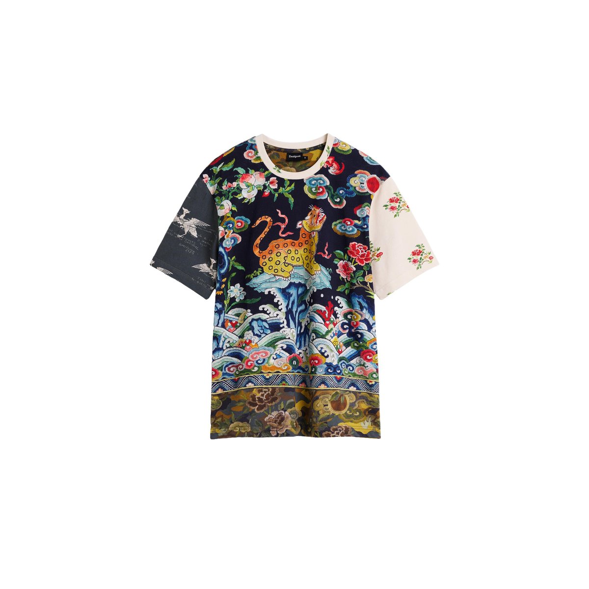 T-shirt imprimé gris, DESIGUAL