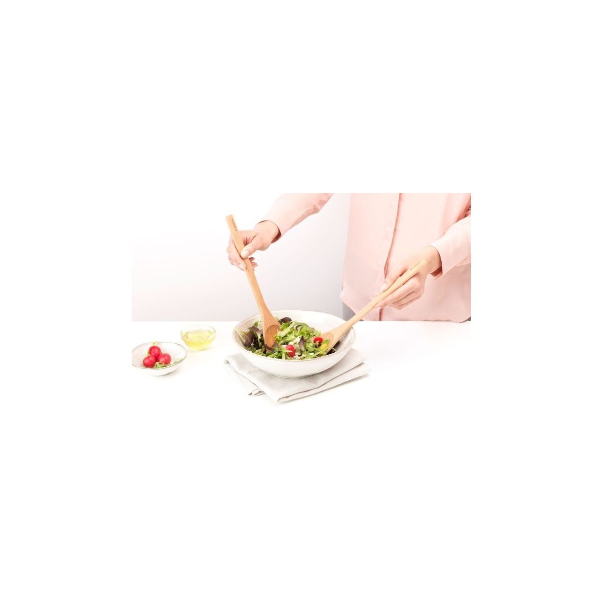 Couverts a salade en bois kit de 2 couleur unique, BRABANTIA
