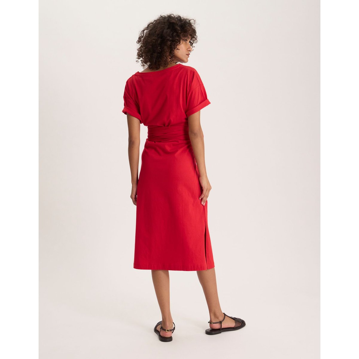 Robe Jeanette en coton rouge, INES DE LA FRESSANGE PARIS
