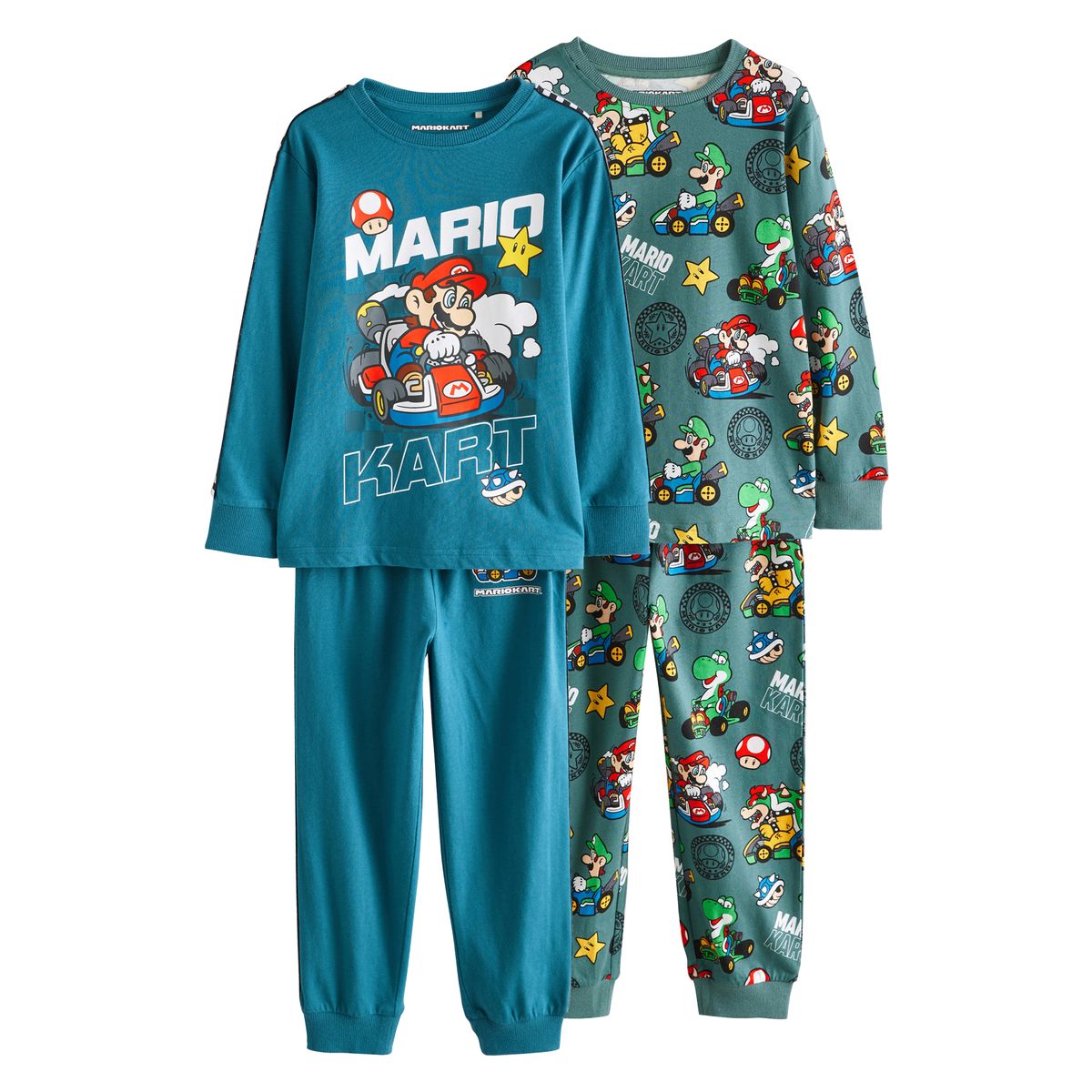 Pyjama style jogging mario, lot de 2 mario kart vert/bleu, NEXT