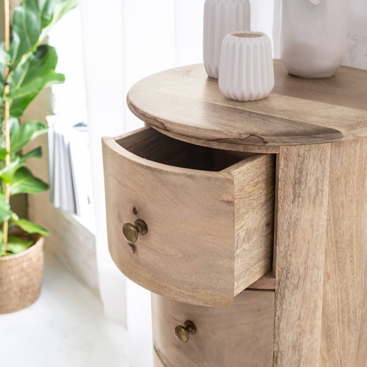 Chiffonnier en bois de manguier MAEVA bois clair, MADE IN MEUBLES 
