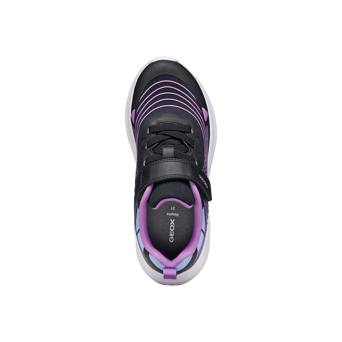 Zapatillas transpirables, SPRINTYE negro/rosa, GEOX