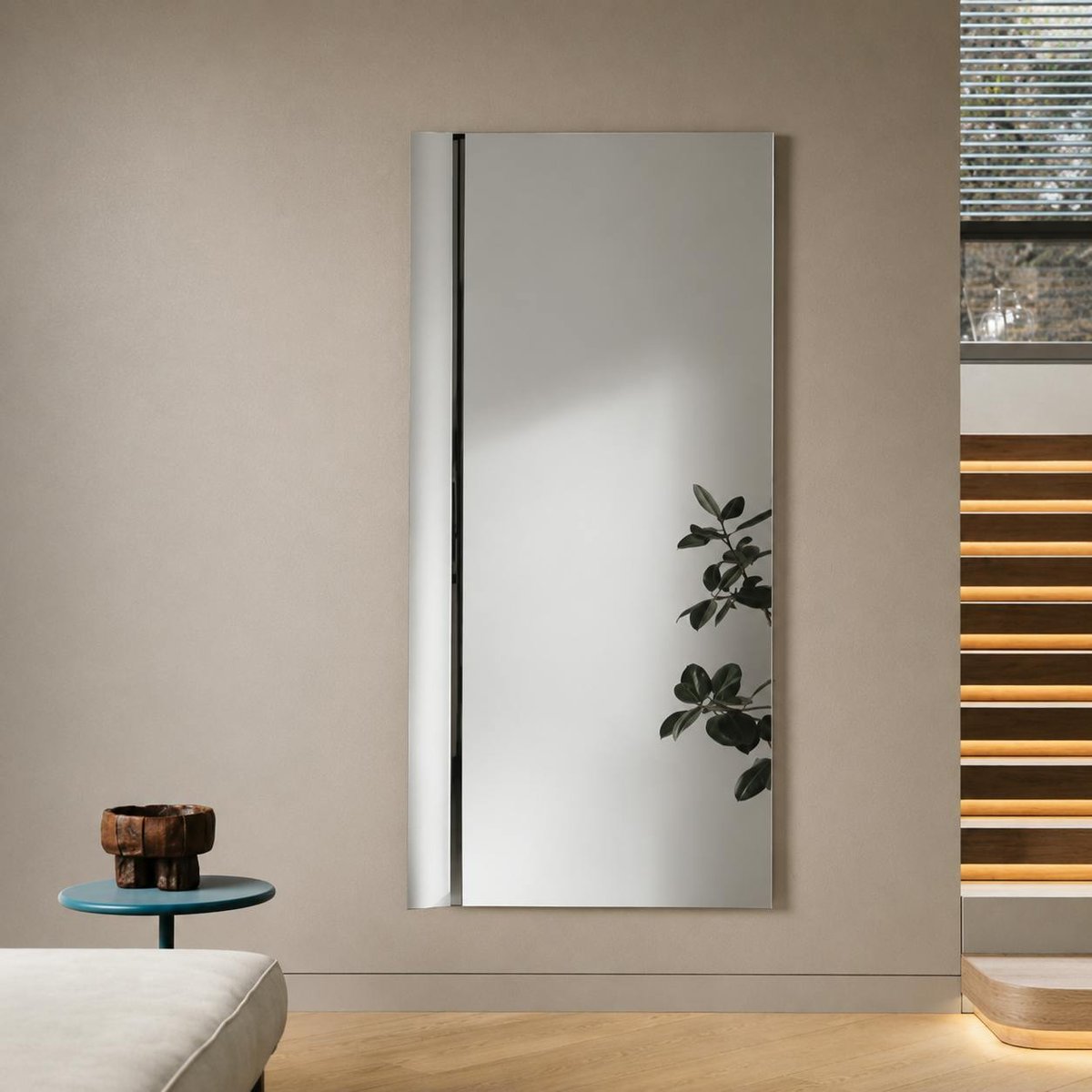 Miroir mural rectangulaire 170 cm MILANO argenté, PIER IMPORT