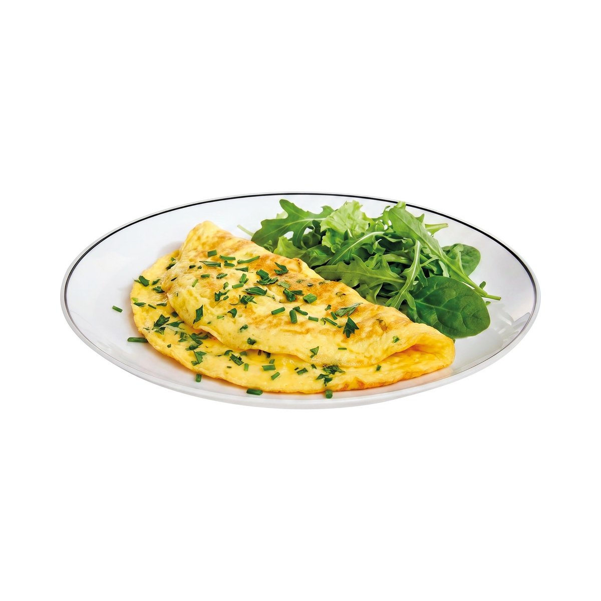 6 assiettes plates blanches filet noir 25 cm -DIWALI blanc, LUMINARC