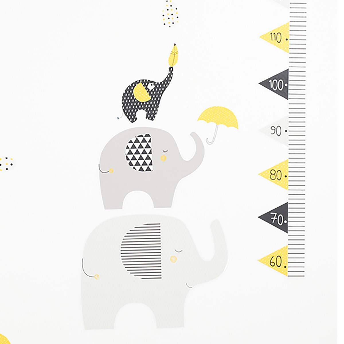 Stickers muraux Eléphant en Papier gris, SAUTHON