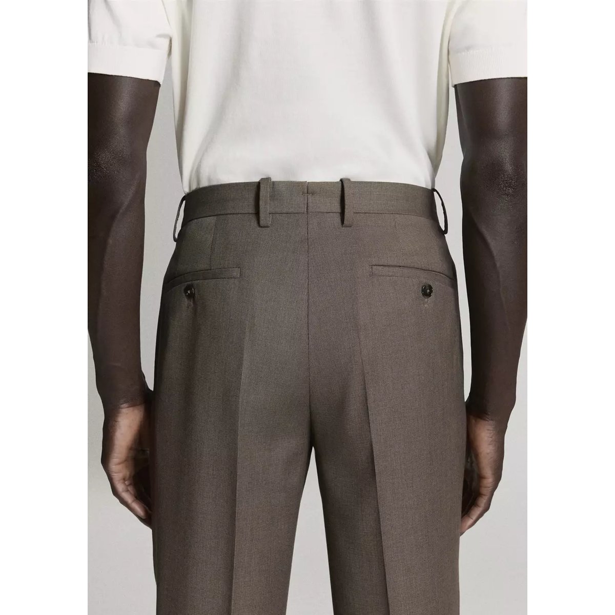 Pantalon costume Parí super slim-fit marron moyen, MANGO MAN