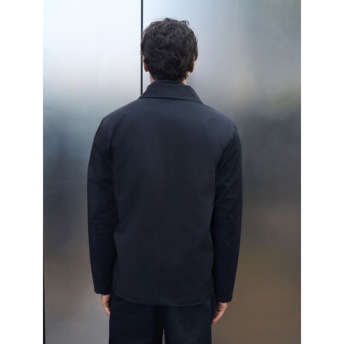 Veste à quatre poches en tissu hydrofuge noir, NEXT