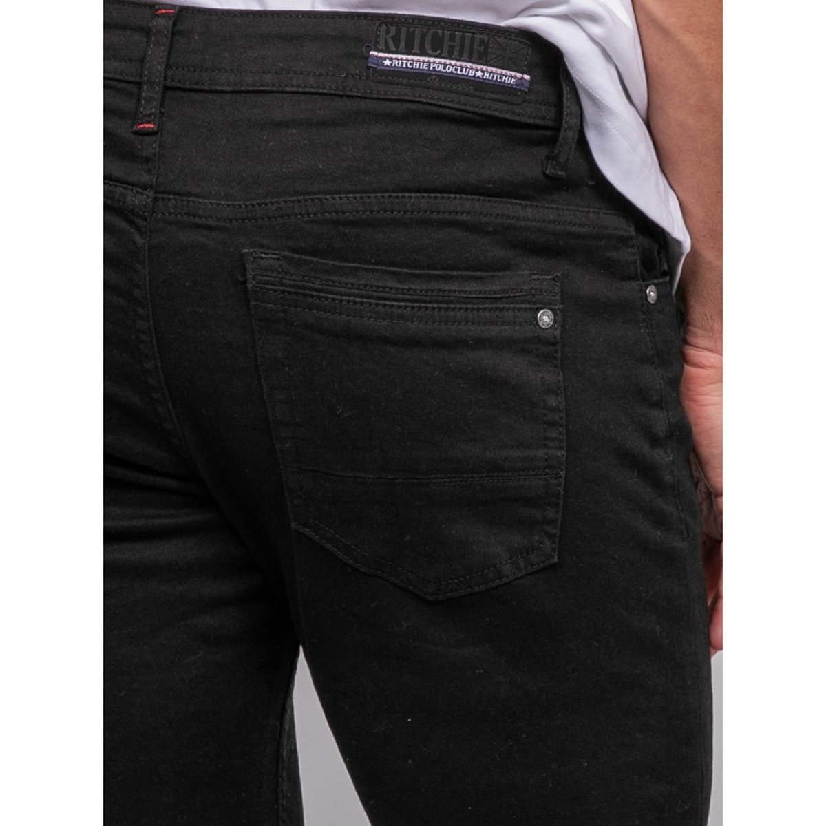 Jean Stretch Coupe Ajustée Snow noir, RITCHIE