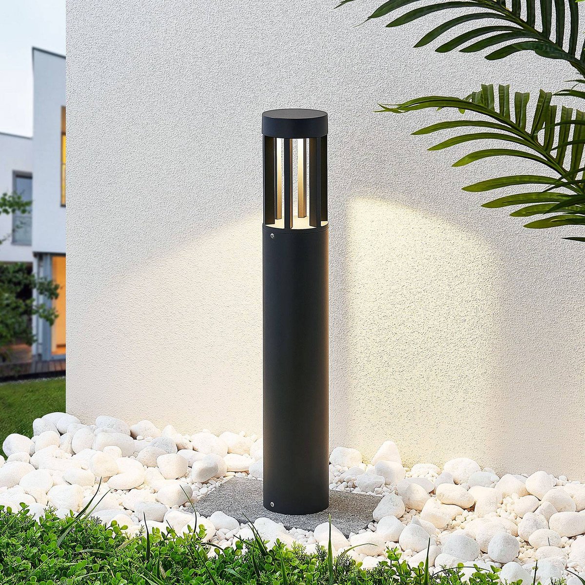 Luminaire extérieur en aluminium moderneLED gris foncé, LINDBY