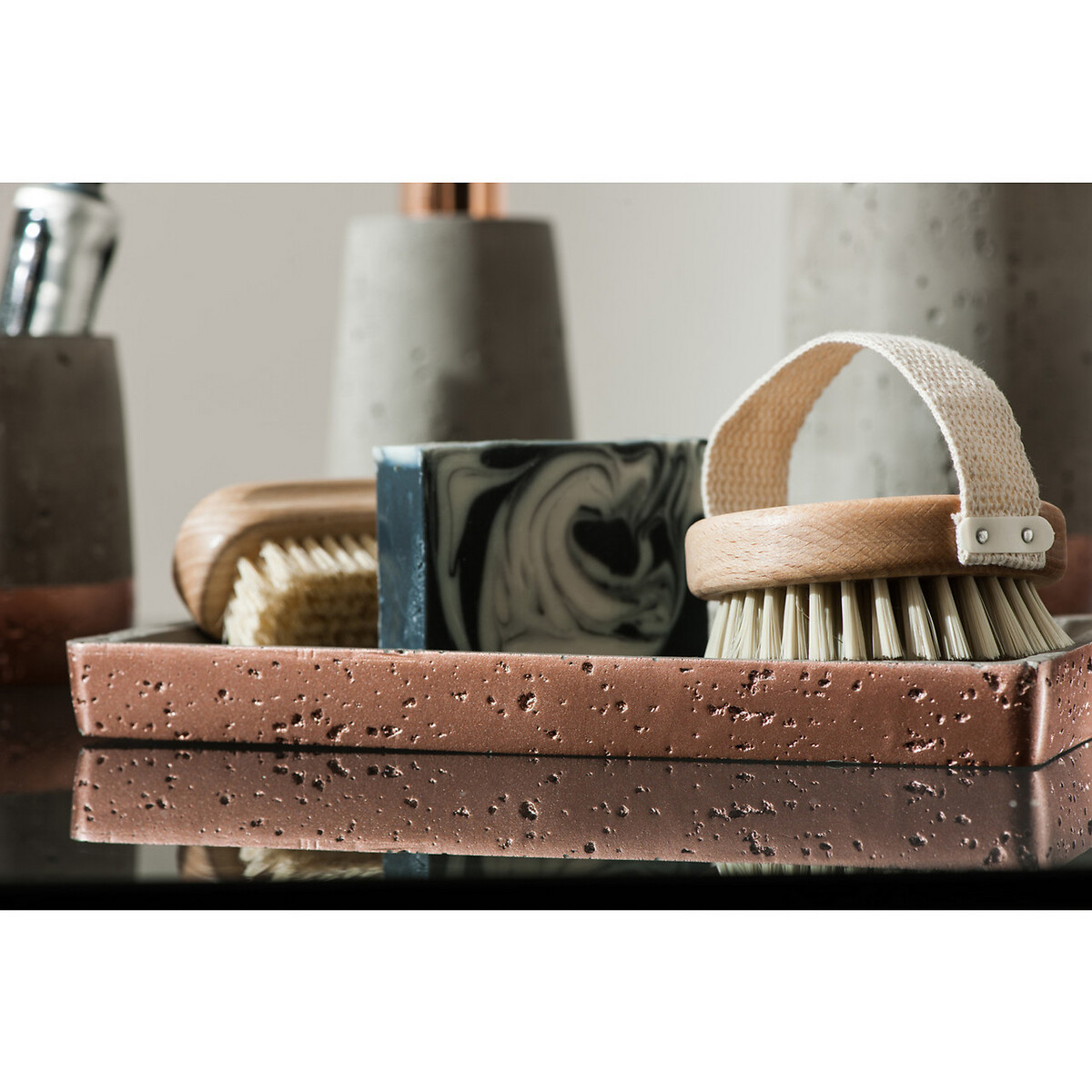 24cm Concrete Bathroom Tray grey, SO'HOME
