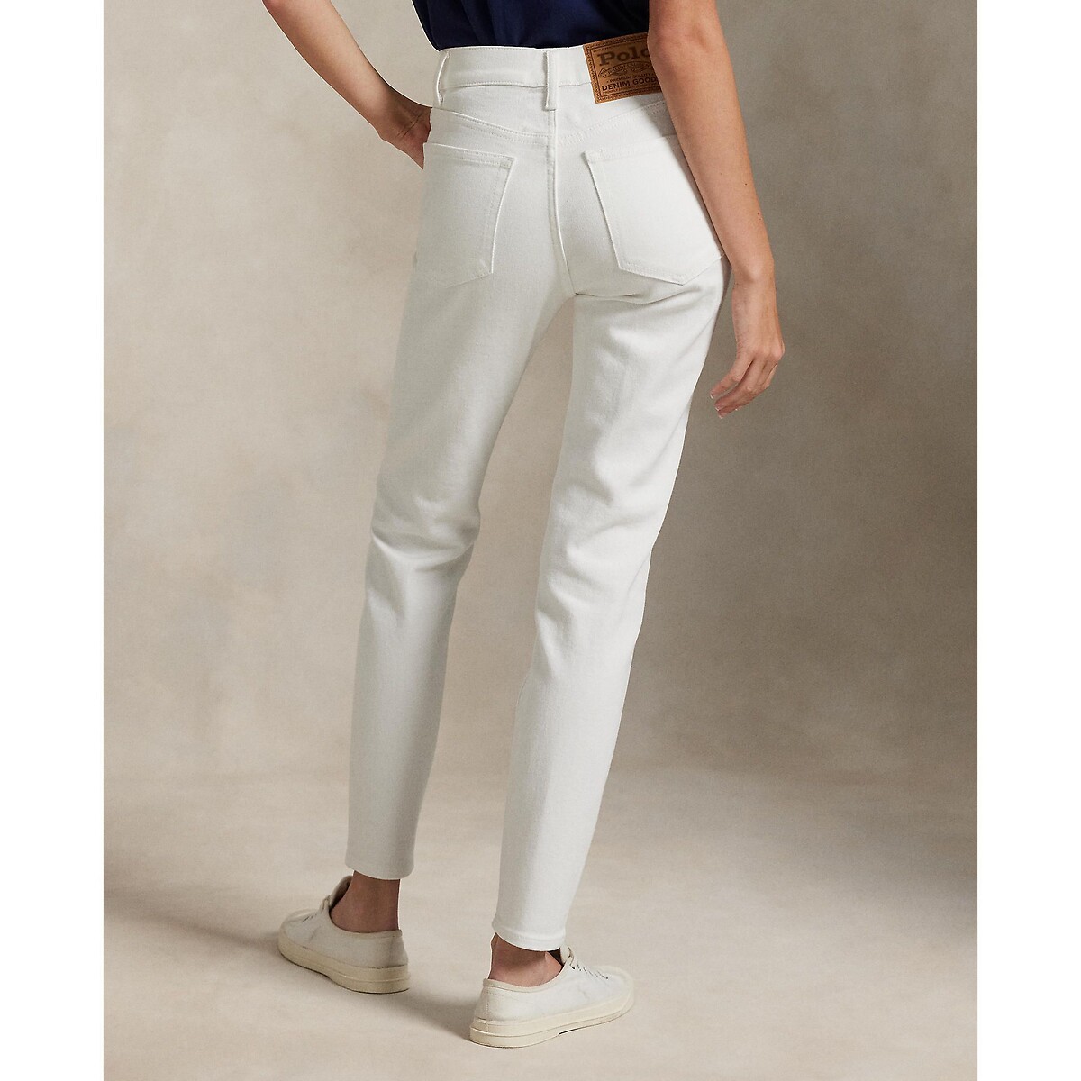 Jean skinny super slim à taille mi-haute ecru, POLO RALPH LAUREN