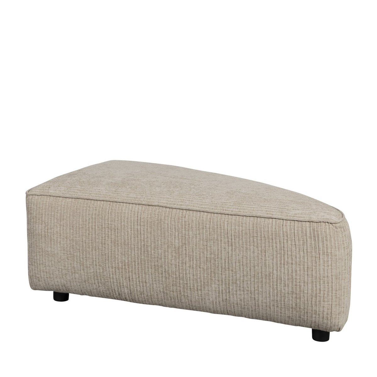Pouf élément droit 1 place en tissu HUNTER ELEMENT beige, ZUIVER