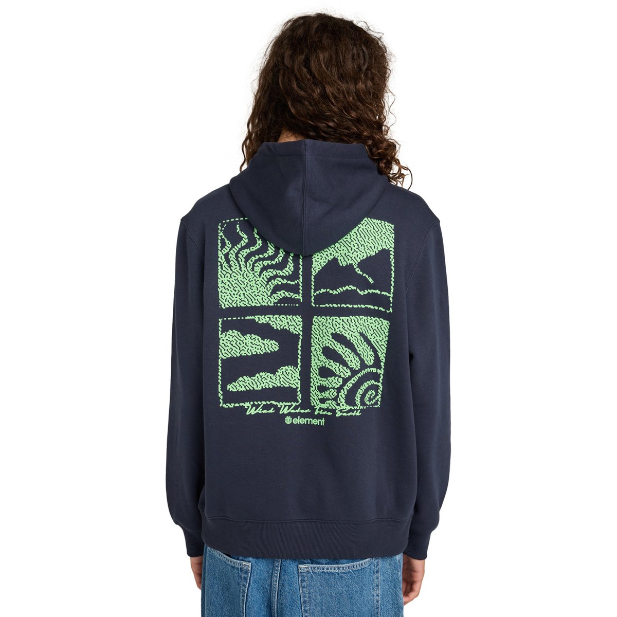 Sweat à capuche 4 ELEMENTS PO bleu eclipse navy, ELEMENT