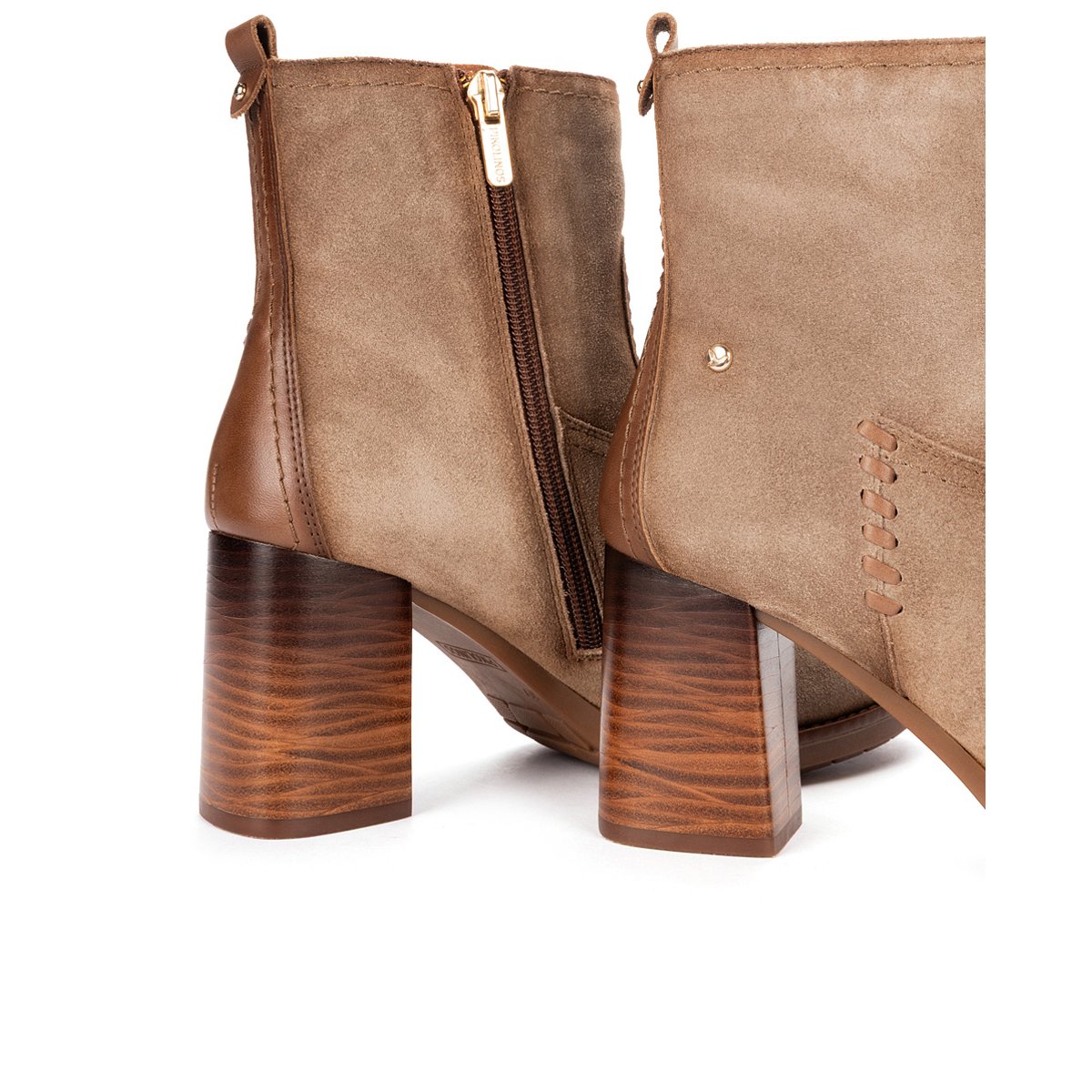 Bottines à talon cuir Palencia taupe, PIKOLINOS