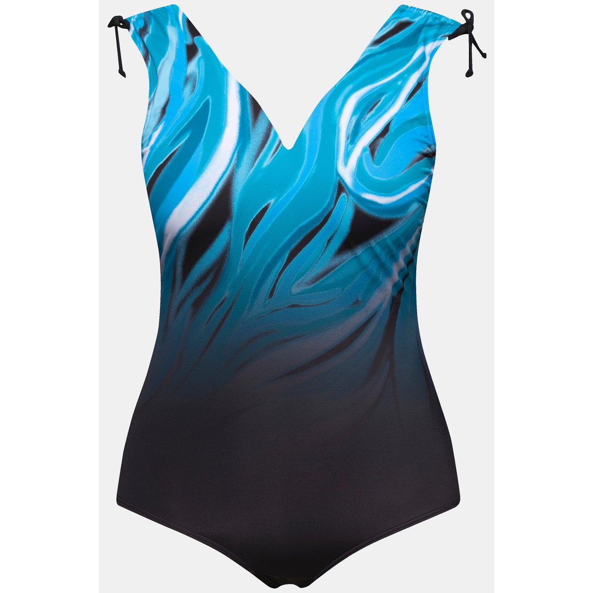 Maillot de bain à bonnets souples. Imprimé noir, ULLA POPKEN