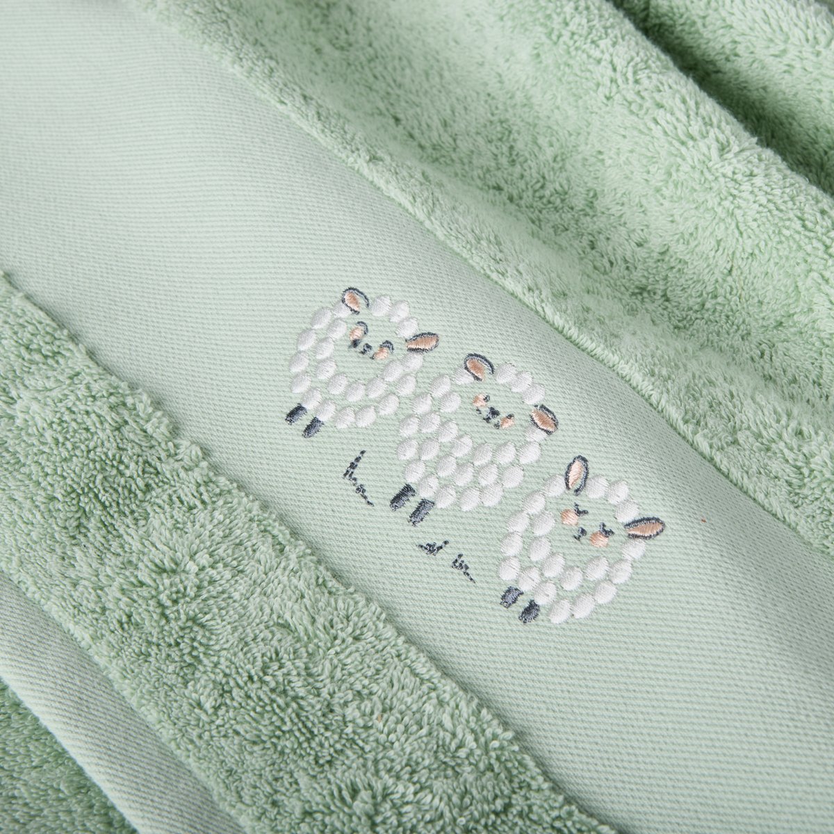 Drap de bain coton bio BALADE amande, CARRE BLANC